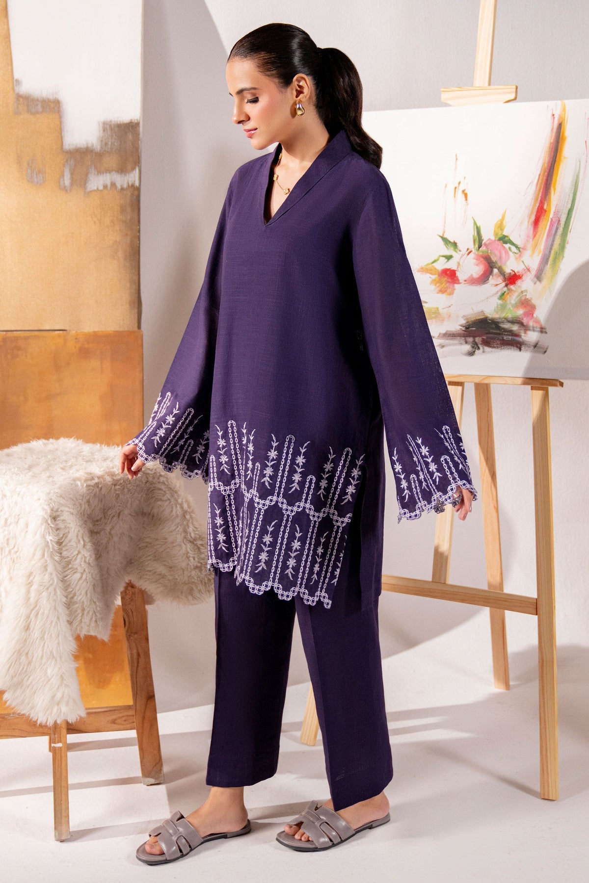 Hana | Khaddar Edit |  Ferin by Hana - Designer Dress - Type: Ladies Clothes - Available at Libayah - 100% Original