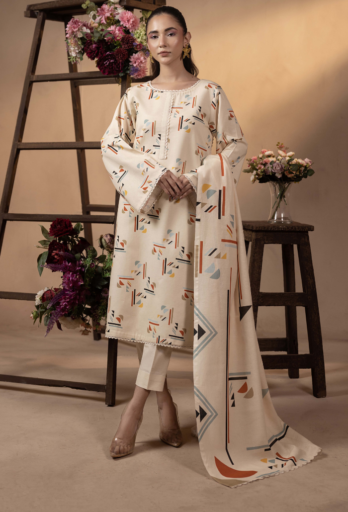 Humdum | Raya Khaddar |  Raya - D10 by Humdum - Designer Dress - Type: Ladies Clothes - Available at Libayah - 100% Original