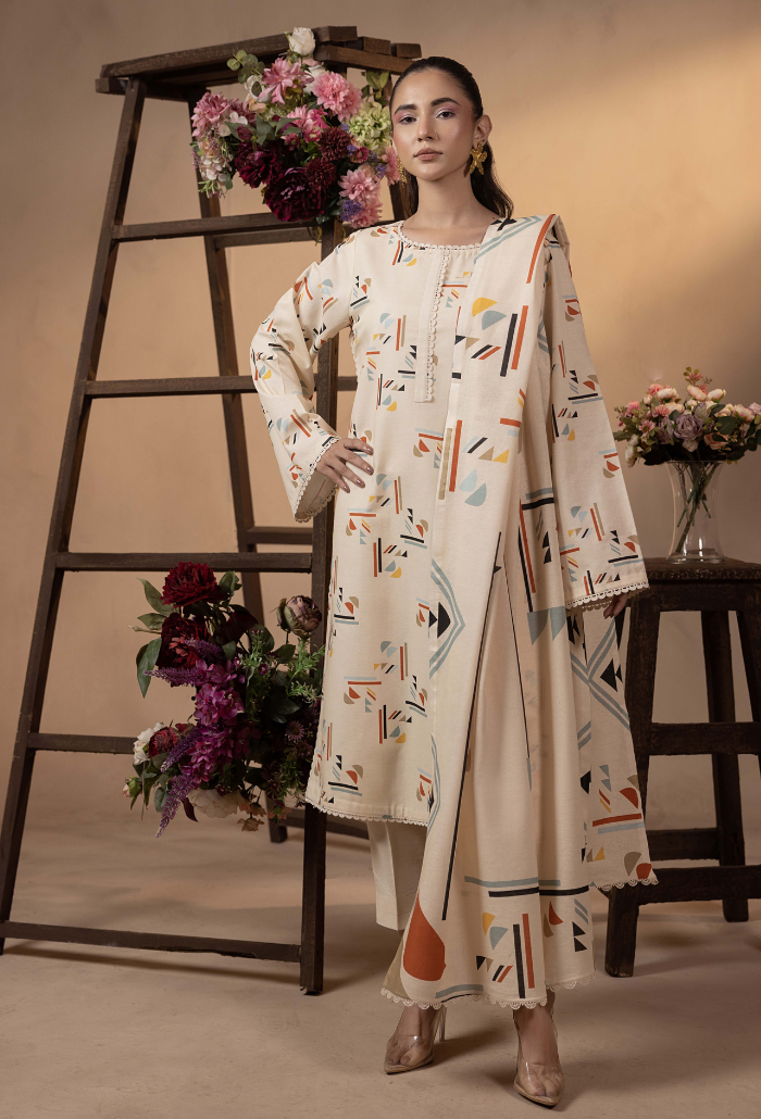 Humdum | Raya Khaddar |  Raya - D10 by Humdum - Designer Dress - Type: Ladies Clothes - Available at Libayah - 100% Original
