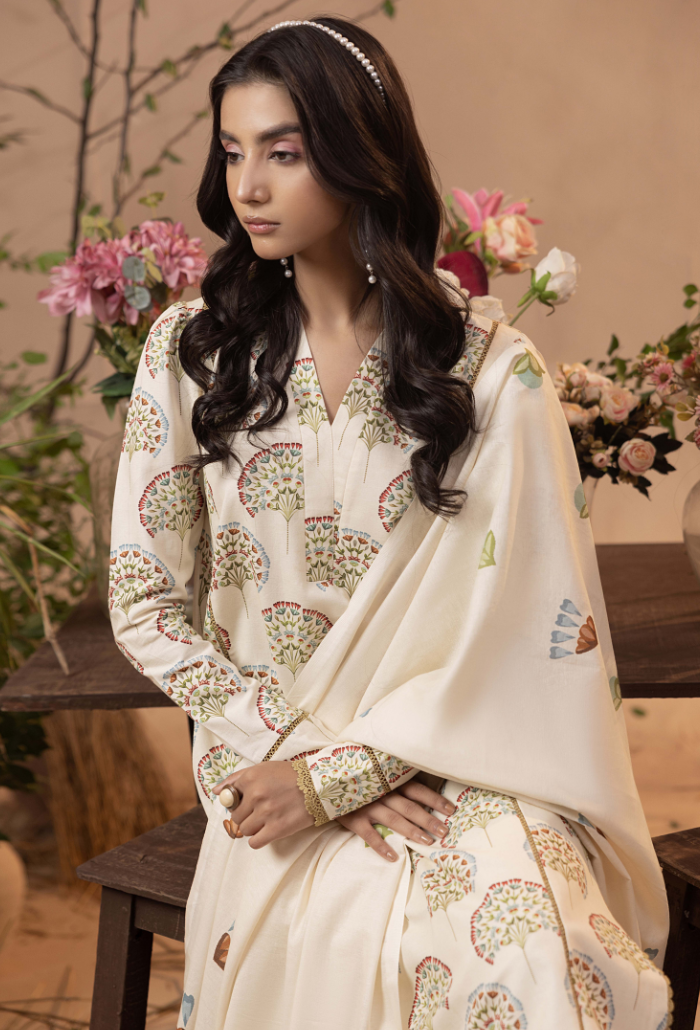Humdum | Raya Khaddar | Raya - D02 by Humdum - Designer Dress - Type: Ladies Clothes - Available at Libayah - 100% Original