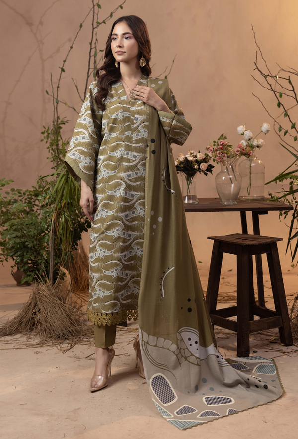 Humdum | Raya Khaddar |  Raya - D08 by Humdum - Designer Dress - Type: Ladies Clothes - Available at Libayah - 100% Original