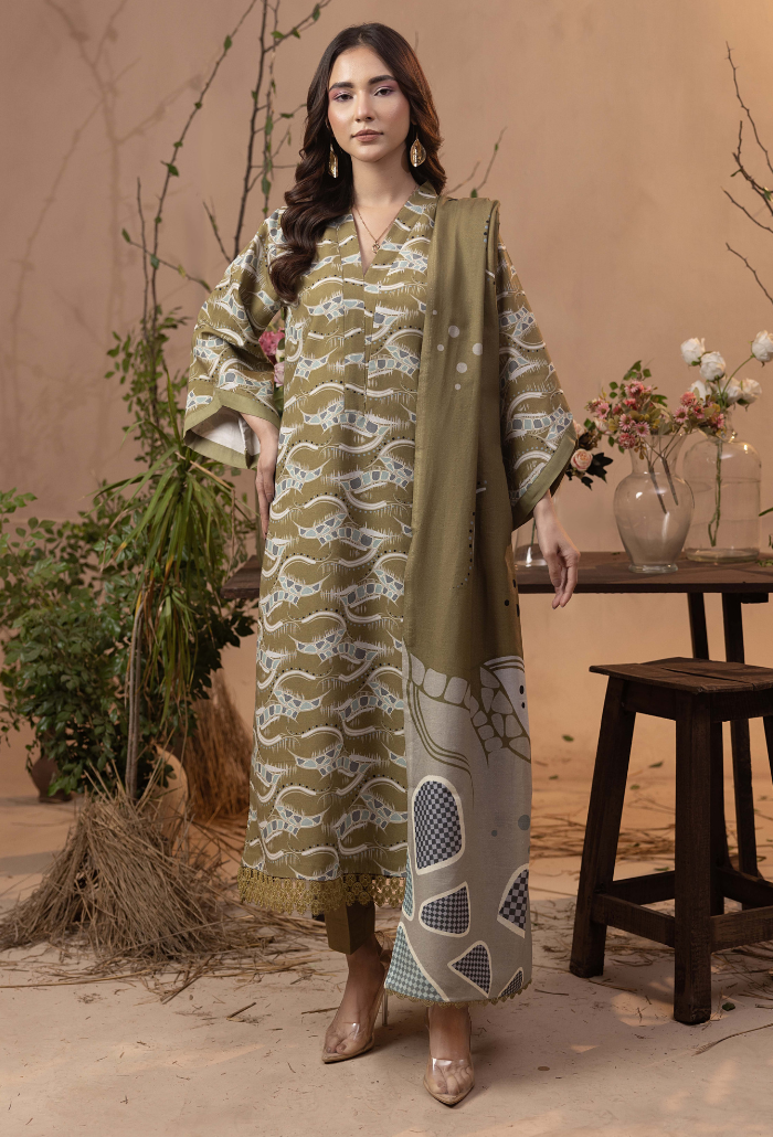 Humdum | Raya Khaddar |  Raya - D08 by Humdum - Designer Dress - Type: Ladies Clothes - Available at Libayah - 100% Original
