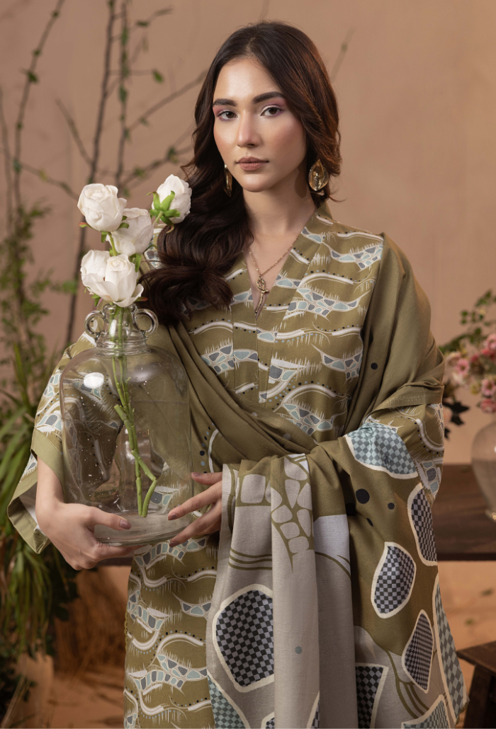 Humdum | Raya Khaddar |  Raya - D08 by Humdum - Designer Dress - Type: Ladies Clothes - Available at Libayah - 100% Original