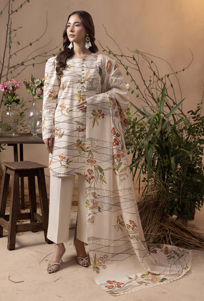 Humdum | Raya Khaddar |  Raya - D04 by Humdum - Designer Dress - Type: Ladies Clothes - Available at Libayah - 100% Original