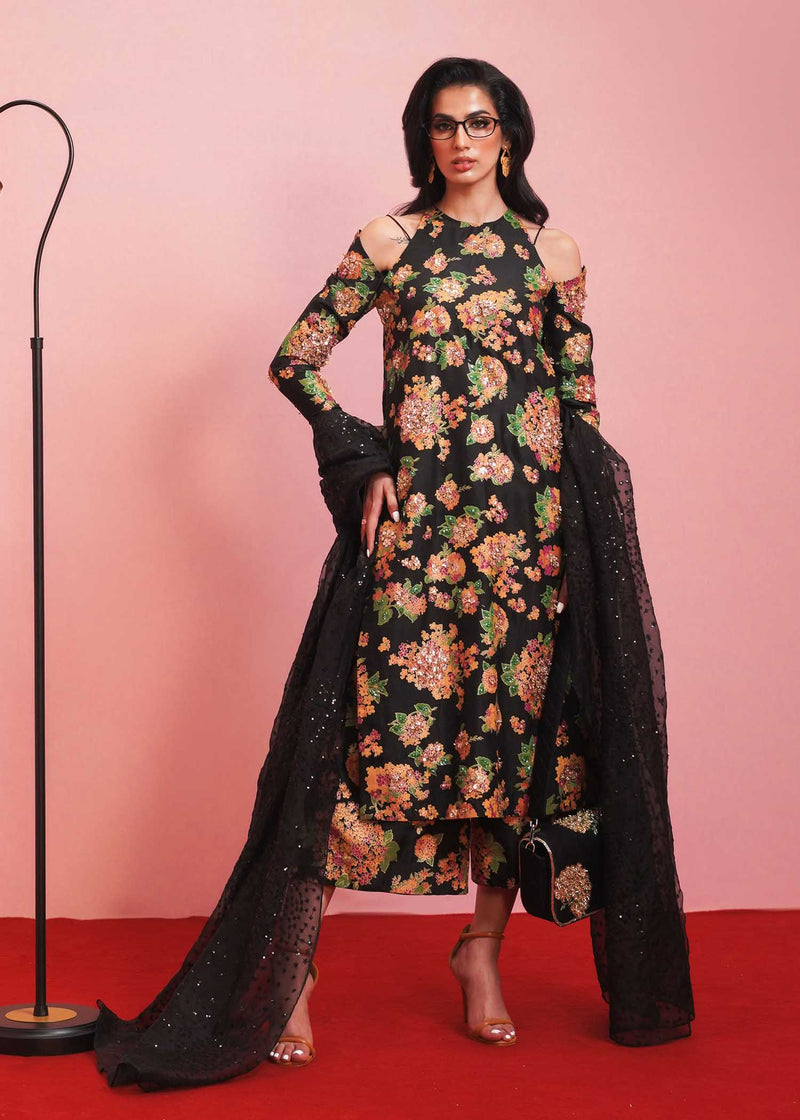 Hussain Rehar | Basic Not Basic |  Midnight by Hussain Rehar - Designer Dress - Type: Ladies Clothes - Available at Libayah - 100% Original