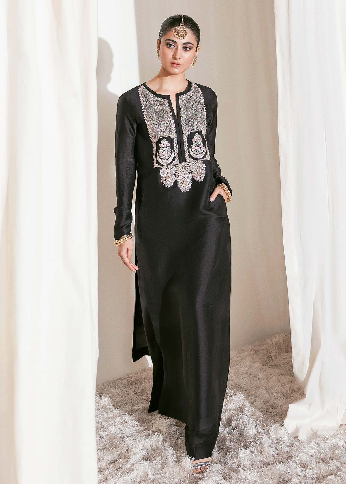 Hussain Rehar | Basic Not Basic |  CORVUS by Hussain Rehar - Designer Dress - Type: Ladies Clothes - Available at Libayah - 100% Original