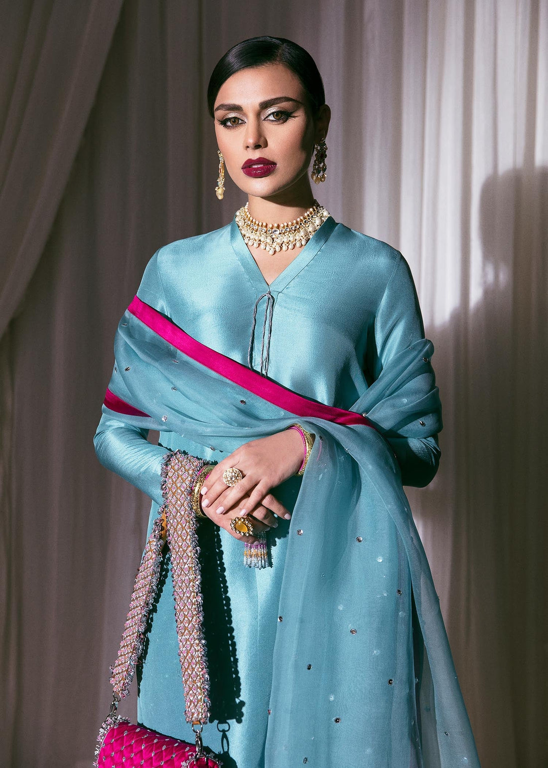 Hussain Rehar | Basic Not Basic |  Azure BNB by Hussain Rehar - Designer Dress - Type: Ladies Clothes - Available at Libayah - 100% Original