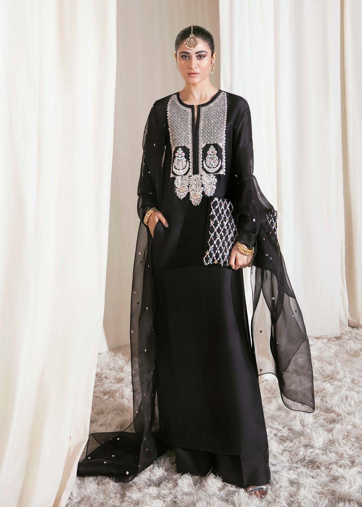 Hussain Rehar | Basic Not Basic |  CORVUS by Hussain Rehar - Designer Dress - Type: Ladies Clothes - Available at Libayah - 100% Original