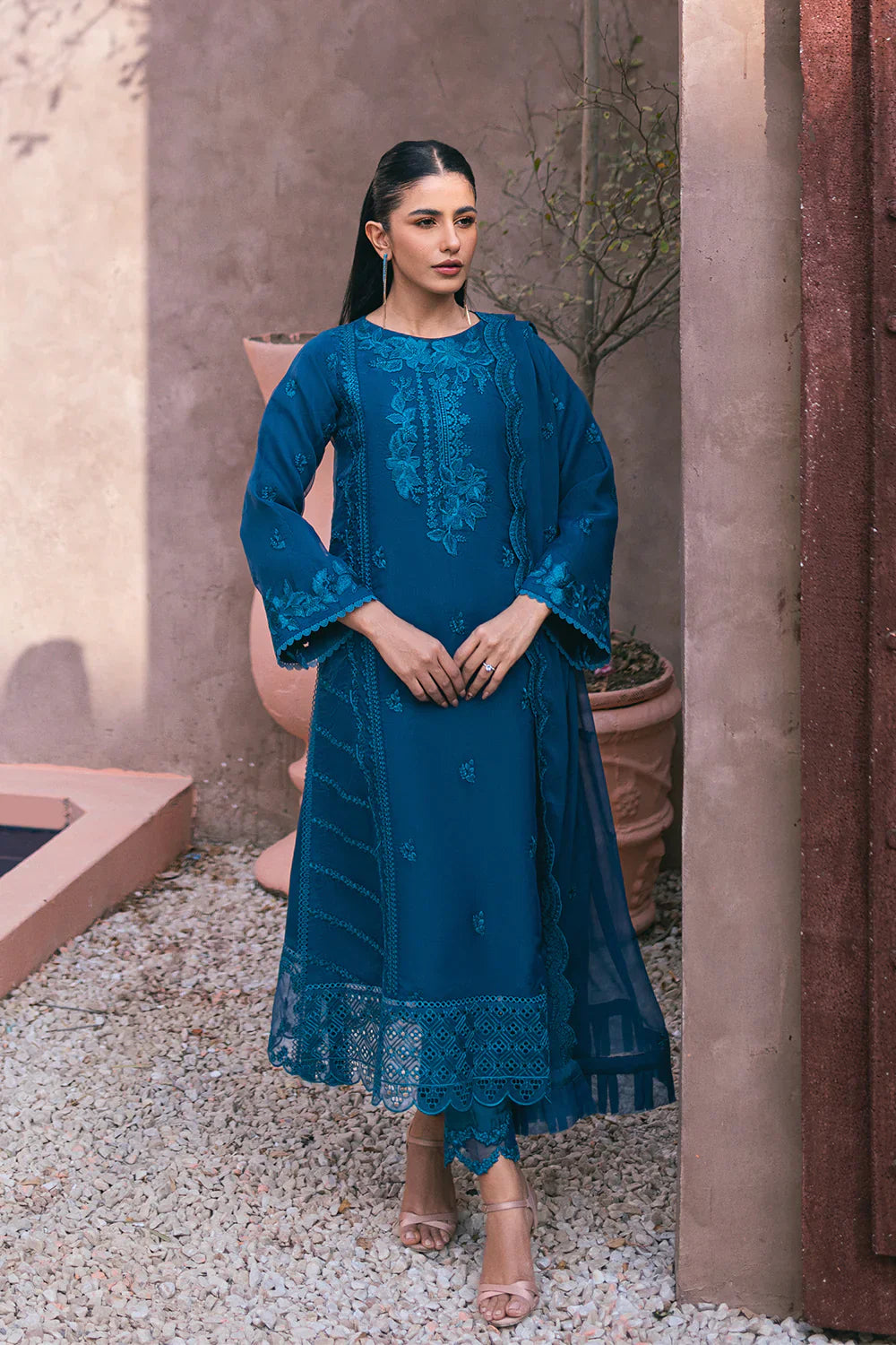 Azure | Embroidered Ensembles 3 Pcs | Hydrangea Hues by Azure - Designer Dress - Type: Ladies Clothes - Available at Libayah - 100% Original