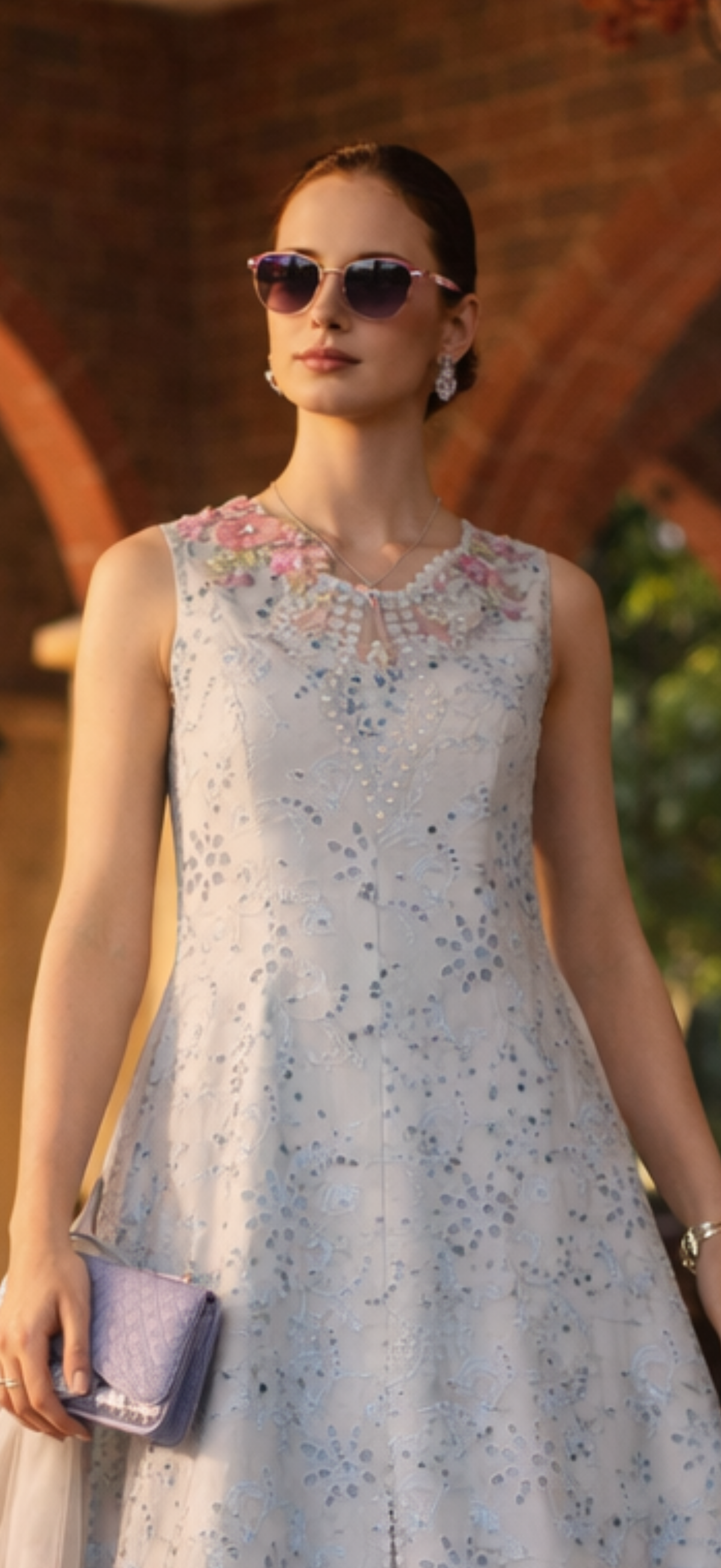 Saadia Asad | Luxuru Eid Schiffli Laserkari 26 | D10 - B - Roselle by Saadia Asad - Designer Dress  - Type : Ladies Clothes - Available at Libayah - 100% Original 