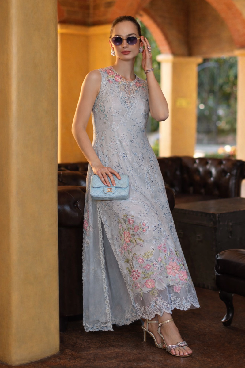 Saadia Asad | Luxuru Eid Schiffli Laserkari 26 | D10 - B - Roselle by Saadia Asad - Designer Dress  - Type : Ladies Clothes - Available at Libayah - 100% Original 