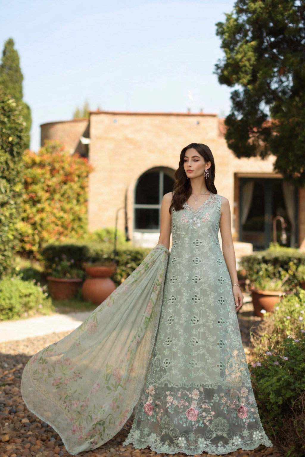 Saadia Asad | Luxury Eid Schiffli Laserkari 26 | D7 - B - Florine by Saadia Asad - Designer Dress  - Type : Ladies Clothes - Available at Libayah - 100% Original 