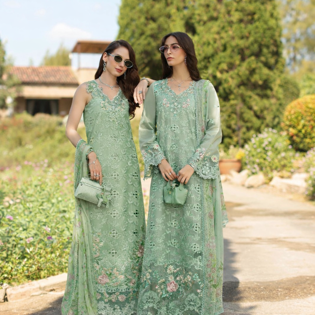 Saadia Asad | Luxury Eid Schiffli Laserkari 26 | D7 - B - Florine by Saadia Asad - Designer Dress  - Type : Ladies Clothes - Available at Libayah - 100% Original 