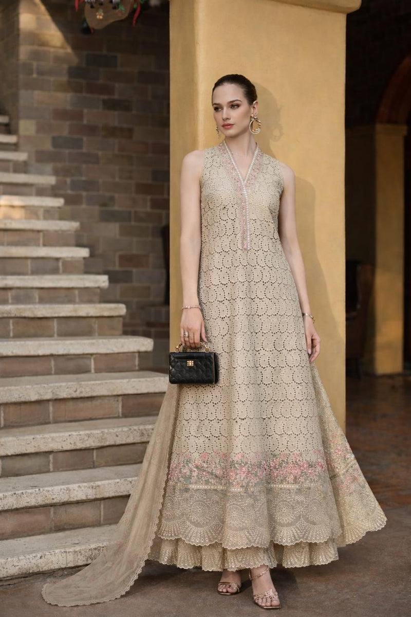 Saadia Asad | Luxury Eid Schiffli Laserkari 26 | D5 - A - Lunaria by Saadia Asad - Designer Dress  - Type : Ladies Clothes - Available at Libayah - 100% Original 