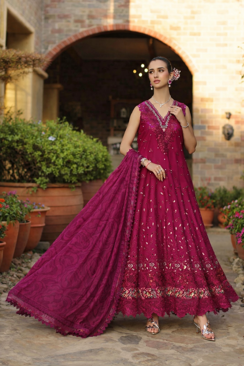 Saadia Asad | Luxury Eid Schiffli Laserkari 26 | D6 - A - Zelina by Saadia Asad - Designer Dress  - Type : Ladies Clothes - Available at Libayah - 100% Original 