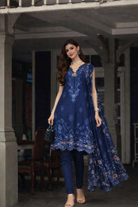 Noor by Saadia Asad | Eid Luxe Chikankari 26 | D11 - Sapphire Blue by Noor by Saadia Asad - Designer Dress  - Type : Ladies Clothes - Available at Libayah - 100% Original 