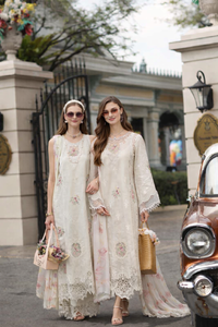 Noor by Saadia Asad | Eid Luxe Chikankari 26 | D2 - Pearl Ivory by Noor by Saadia Asad - Designer Dress  - Type : Ladies Clothes - Available at Libayah - 100% Original 