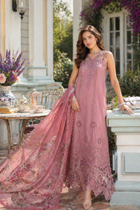 Noor by Saadia Asad | Eid Luxe Chikankari 26 | D8 - Rosewood Blush by Noor by Saadia Asad - Designer Dress  - Type : Ladies Clothes - Available at Libayah - 100% Original 