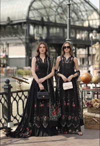 Noor by Saadia Asad | Eid Luxe Chikankari 26 | D5 -Cross stitch Black by Noor by Saadia Asad - Designer Dress  - Type : Ladies Clothes - Available at Libayah - 100% Original 