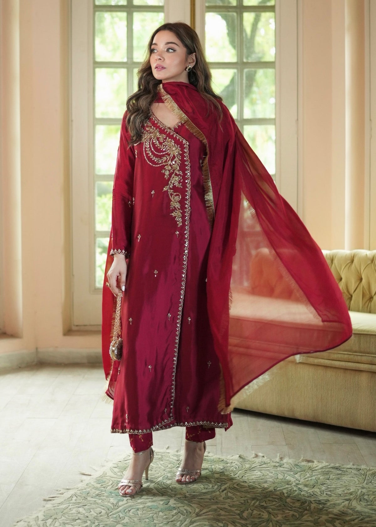 Mahum Asad | The Color Edit | VELORA by Mahum Asad - Designer Dress  - Type : Ladies Clothes - Available at Libayah - 100% Original 