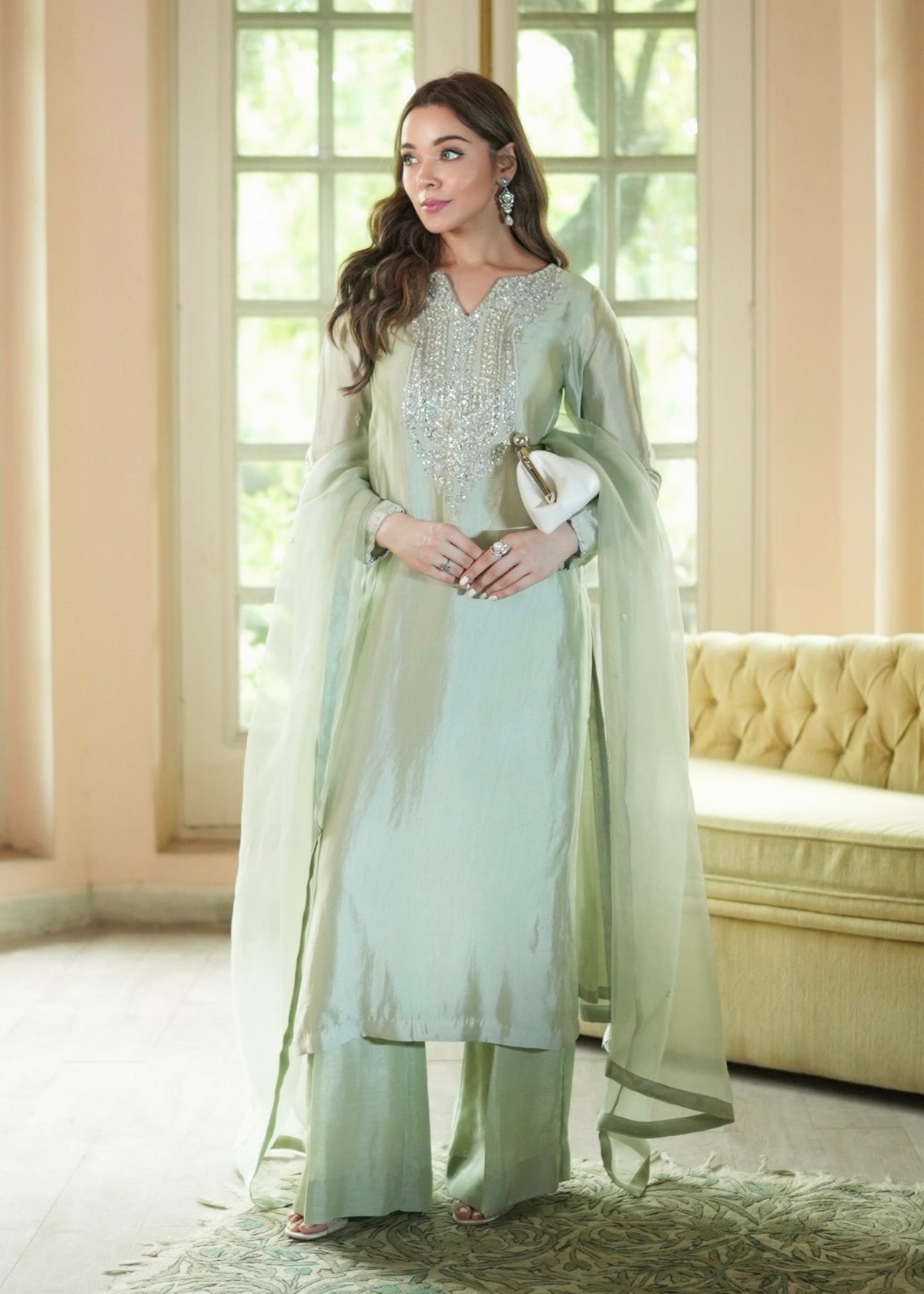 Mahum Asad | The Color Edit | CELESTE by Mahum Asad - Designer Dress  - Type : Ladies Clothes - Available at Libayah - 100% Original 