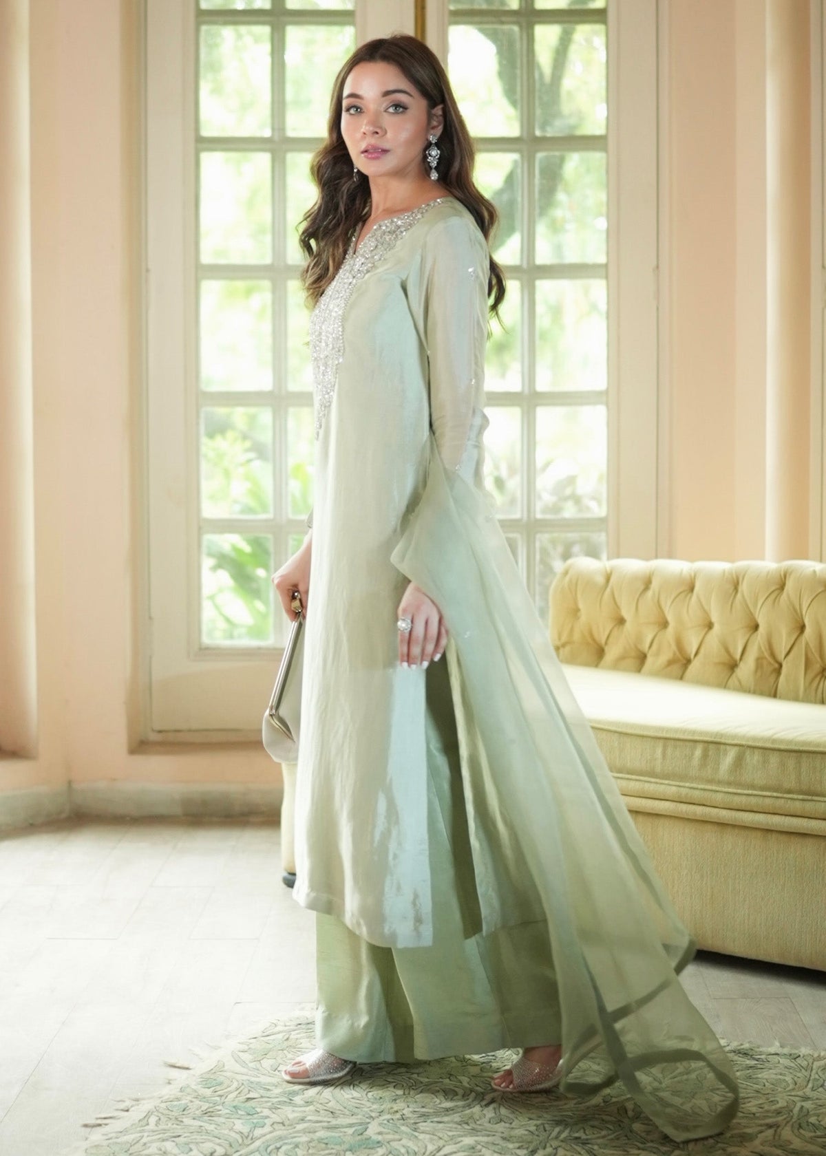 Mahum Asad | The Color Edit | CELESTE by Mahum Asad - Designer Dress  - Type : Ladies Clothes - Available at Libayah - 100% Original 