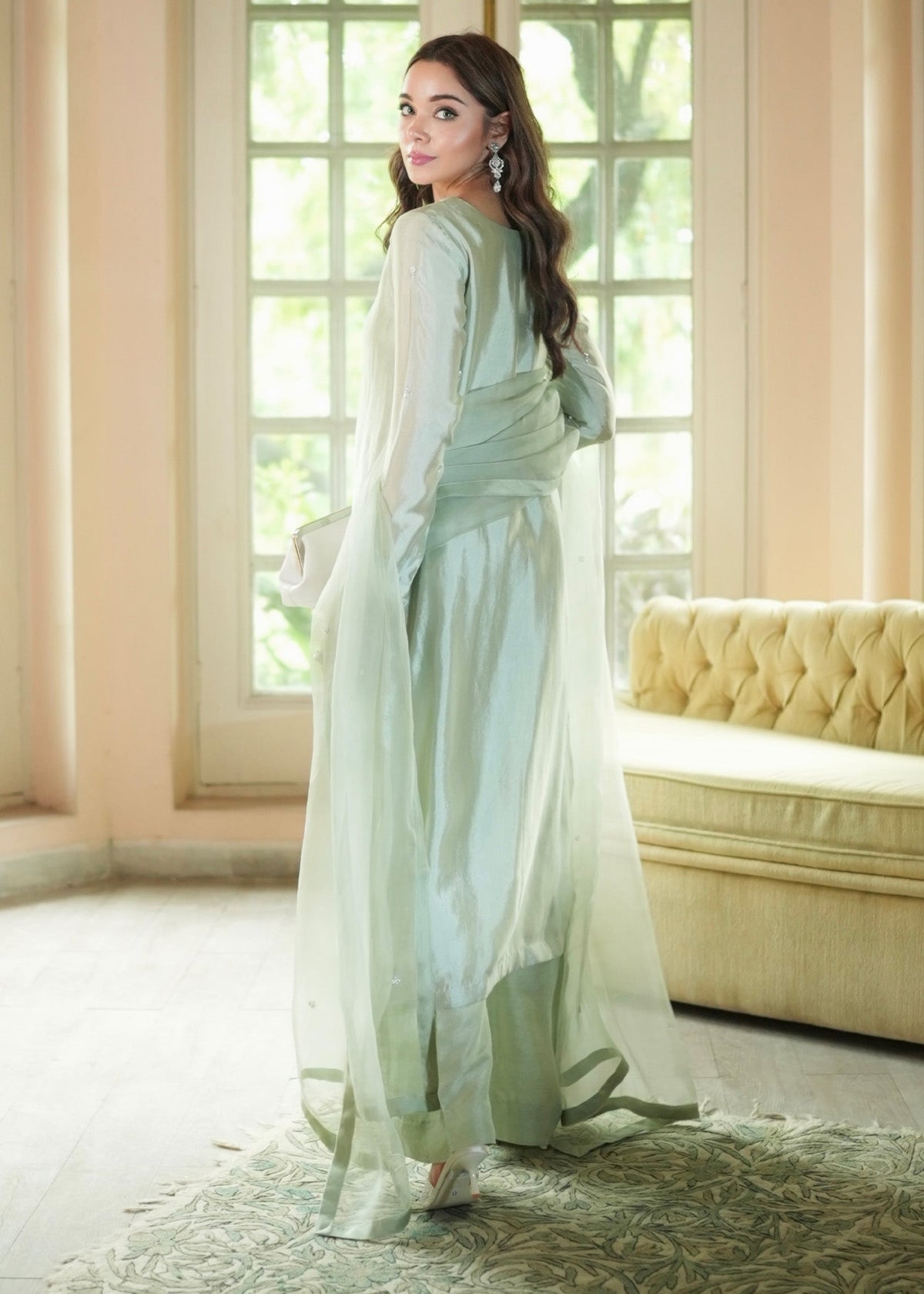 Mahum Asad | The Color Edit | CELESTE by Mahum Asad - Designer Dress  - Type : Ladies Clothes - Available at Libayah - 100% Original 