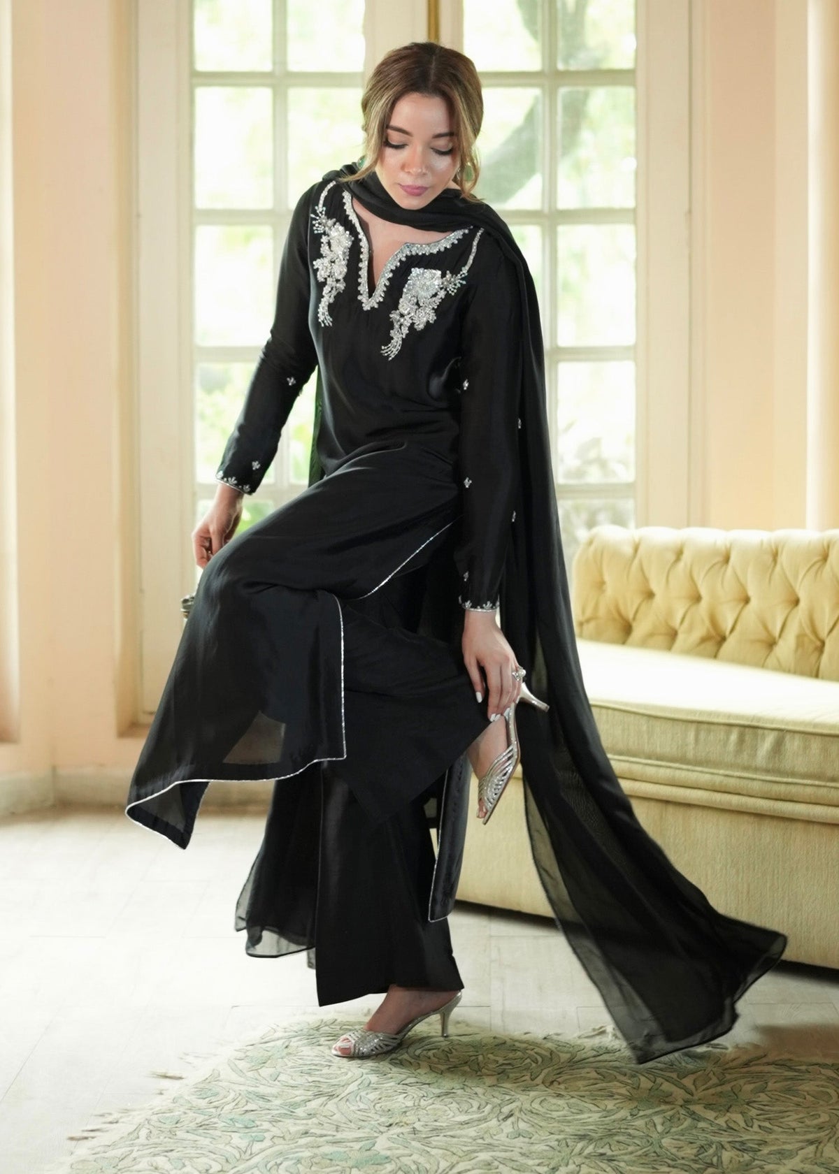 Mahum Asad | The Color Edit | NOIRE by Mahum Asad - Designer Dress  - Type : Ladies Clothes - Available at Libayah - 100% Original 