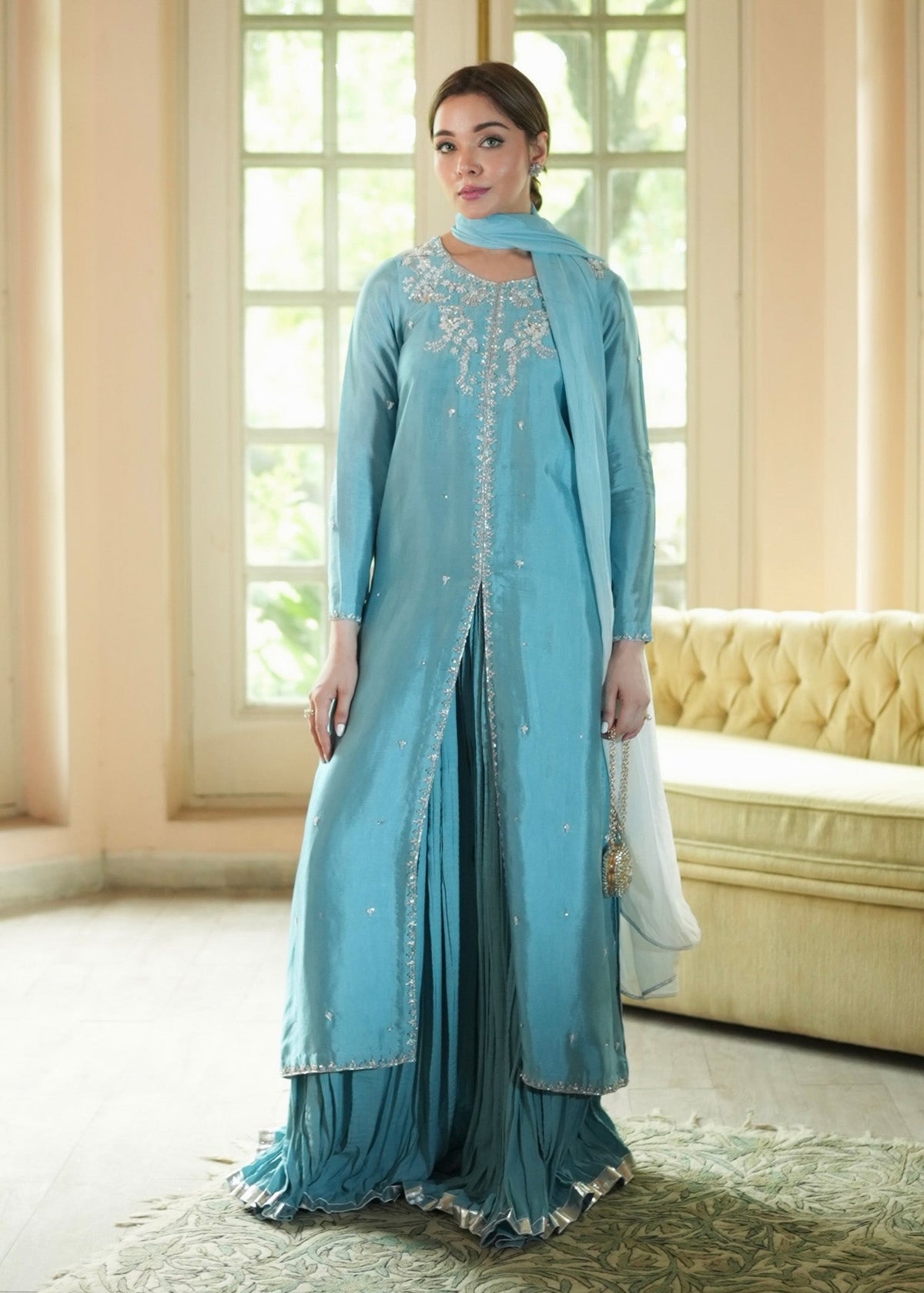 Mahum Asad | The Color Edit | AZURA by Mahum Asad - Designer Dress  - Type : Ladies Clothes - Available at Libayah - 100% Original 