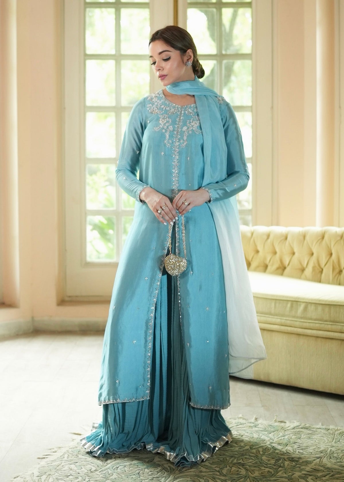 Mahum Asad | The Color Edit | AZURA by Mahum Asad - Designer Dress  - Type : Ladies Clothes - Available at Libayah - 100% Original 