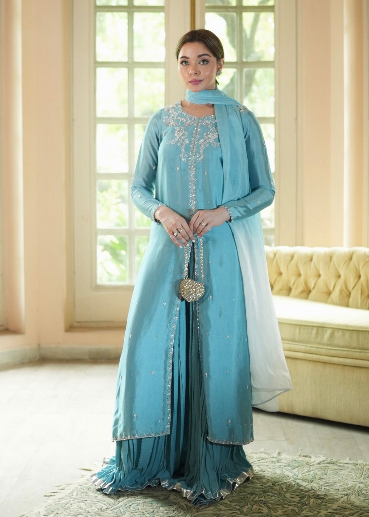 Mahum Asad | The Color Edit | AZURA by Mahum Asad - Designer Dress  - Type : Ladies Clothes - Available at Libayah - 100% Original 