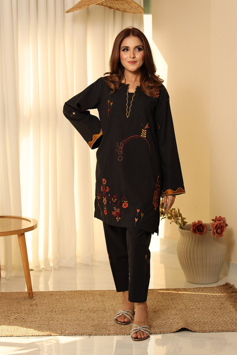 Flairs Studio | Luxury Pret | COAL by Flairs Studio - Designer Dress - Type: Luxury - Available at Libayah - 100% Original