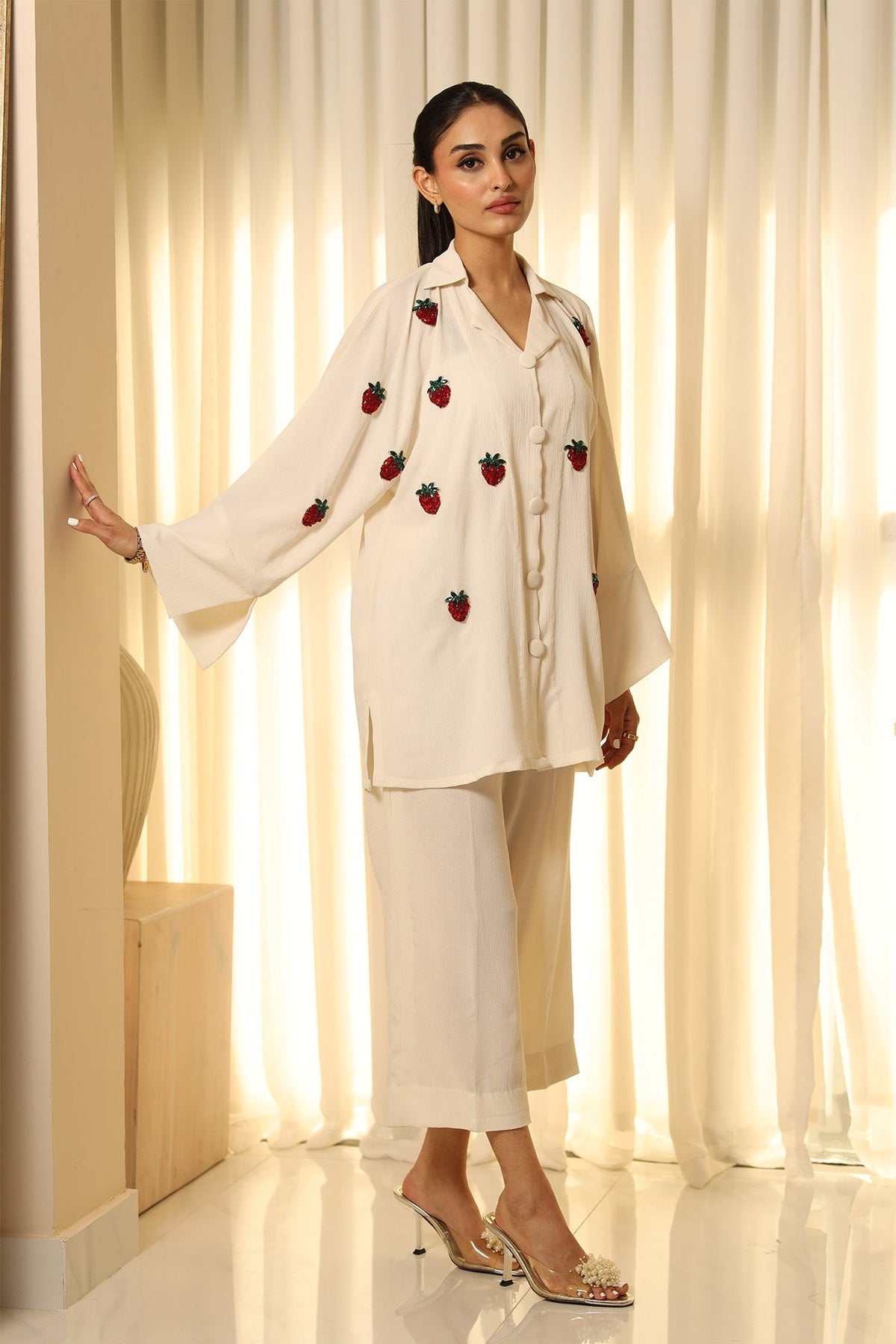 Flairs Studio | Luxury Pret | STRAWBERRY by Flairs Studio - Designer Dress - Type: Luxury - Available at Libayah - 100% Original