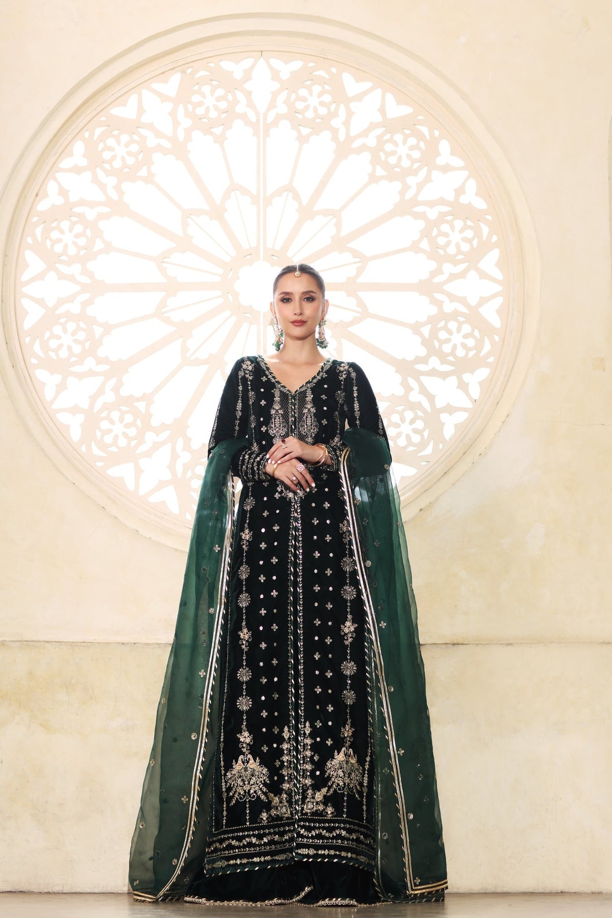 Noor by Saadia Asad | Handcrafted Velvet 25 |Zamurrud by Noor by Saadia Asad - Designer Dress - Type : Ladies Clothes - Available at Libayah - 100% Original 