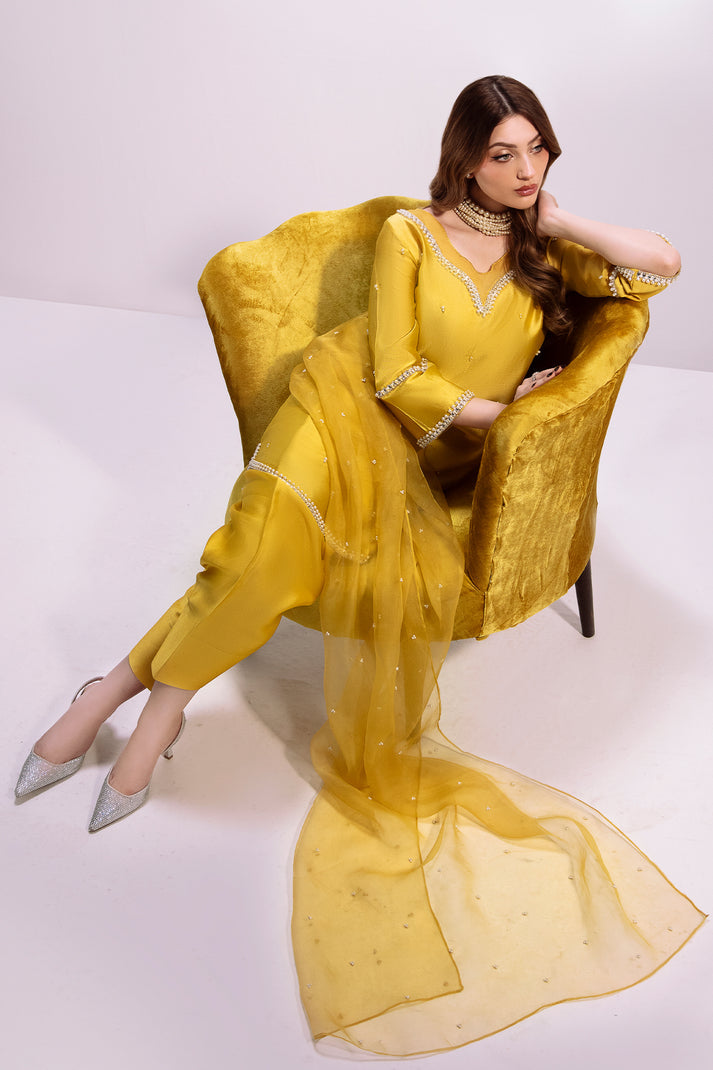 Raja Salahuddin | House of Mina | Sunshine by Raja Salahuddin - Designer Dress - Type: Ladies Clothes - Available at Libayah - 100% Original