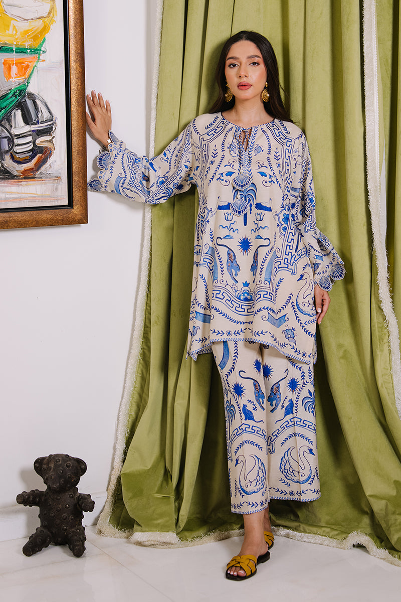 Mina Hassan | Signature Luxe 25 | Grecian Ink - RTS by Mina Hassan - Designer Dress - Type : Ladies Clothes - Available at Libayah - 100% Original 