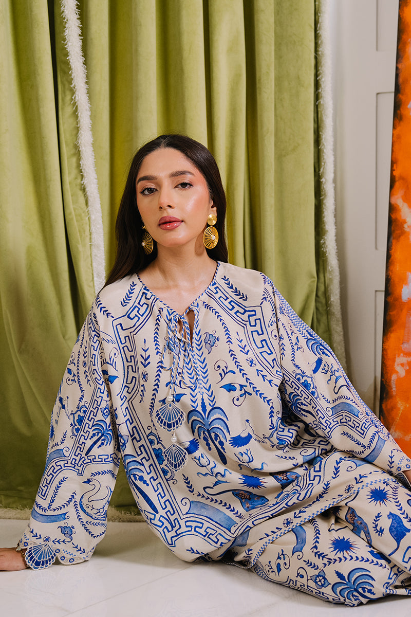 Mina Hassan | Signature Luxe 25 | Grecian Ink - RTS by Mina Hassan - Designer Dress - Type : Ladies Clothes - Available at Libayah - 100% Original 