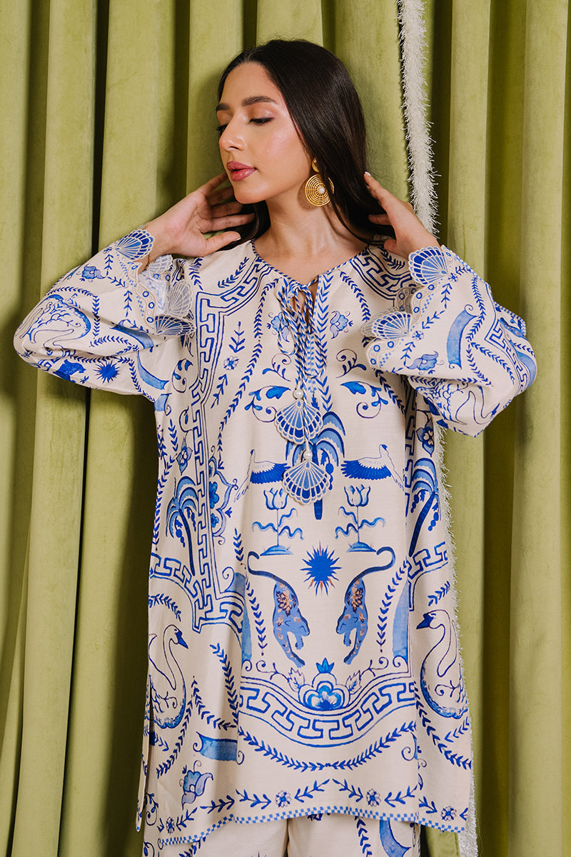 Mina Hassan | Signature Luxe 25 | Grecian Ink - RTS by Mina Hassan - Designer Dress - Type : Ladies Clothes - Available at Libayah - 100% Original 