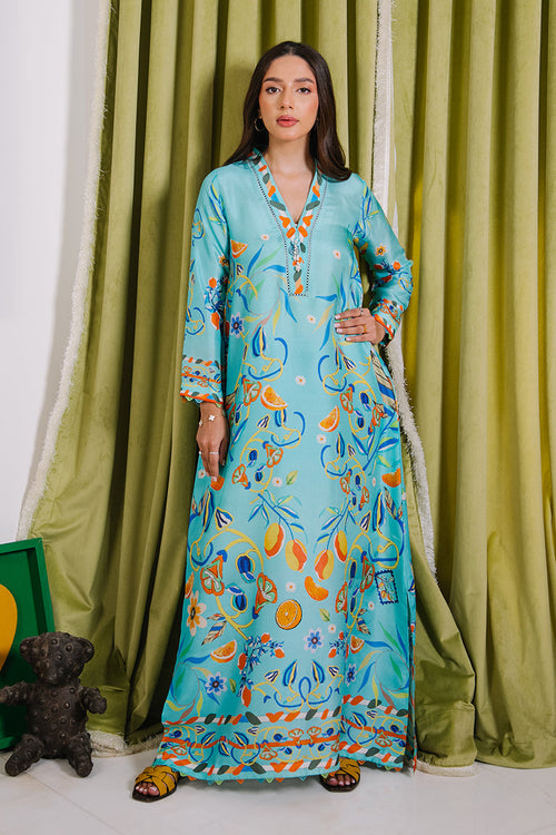 Mina Hassan | Signature Luxe 25 | Amalfi Treat Kaftan - RTS by Mina Hassan - Designer Dress - Type : Ladies Clothes - Available at Libayah - 100% Original 