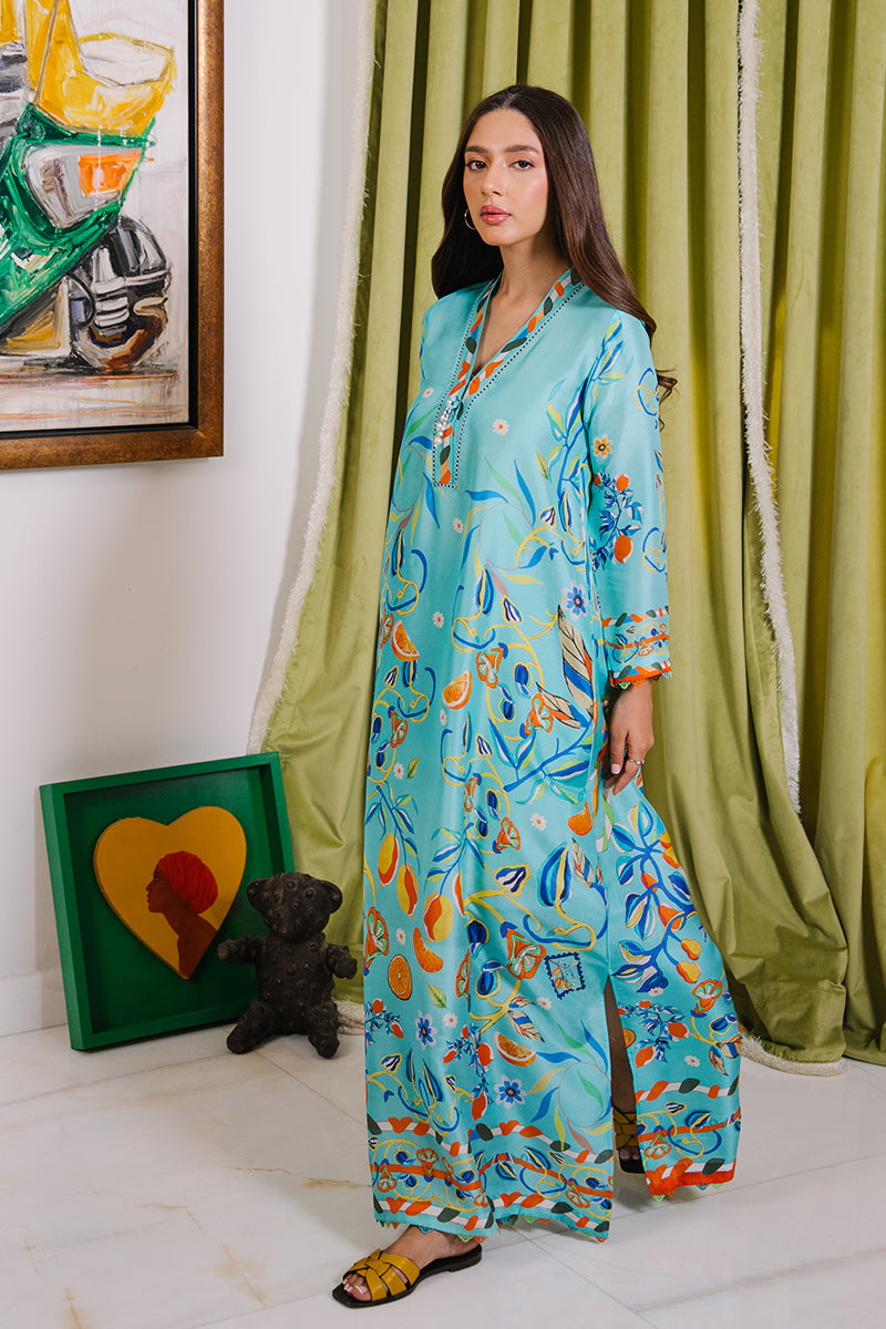 Mina Hassan | Signature Luxe 25 | Amalfi Treat Kaftan - RTS by Mina Hassan - Designer Dress - Type : Ladies Clothes - Available at Libayah - 100% Original 