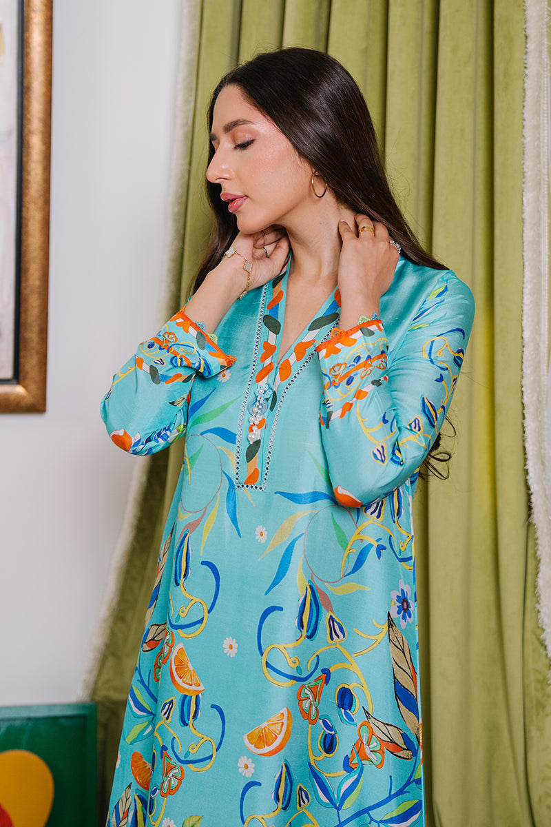 Mina Hassan | Signature Luxe 25 | Amalfi Treat Kaftan - RTS by Mina Hassan - Designer Dress - Type : Ladies Clothes - Available at Libayah - 100% Original 