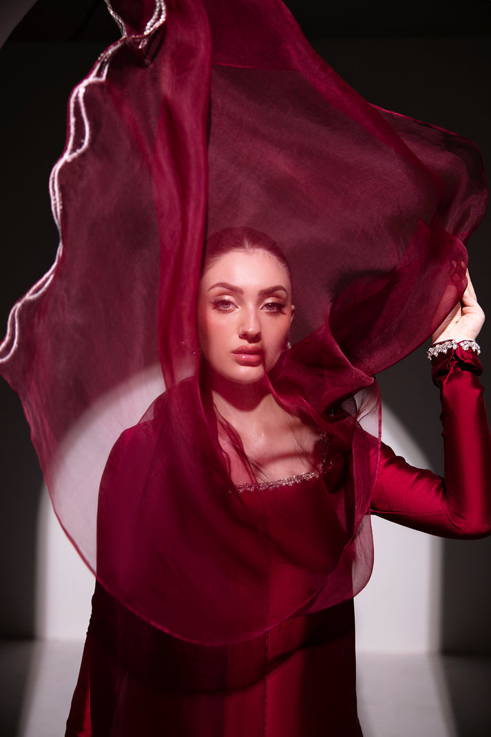 Raja Salahuddin | House of Mina |Ruby by Raja Salahuddin - Designer Dress - Type: Ladies Clothes - Available at Libayah - 100% Original