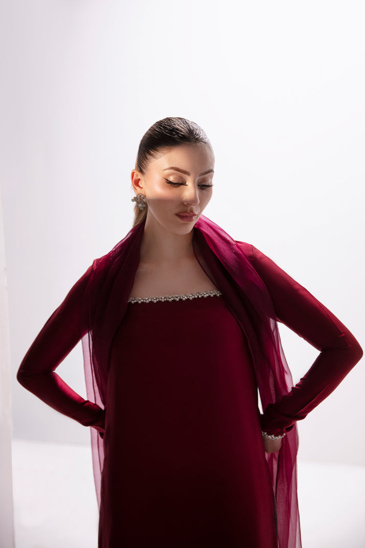 Raja Salahuddin | House of Mina |Ruby by Raja Salahuddin - Designer Dress - Type: Ladies Clothes - Available at Libayah - 100% Original