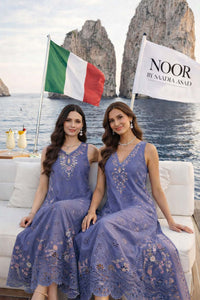 Noor by Saadia Asad | Luxury Eid Schiffli Laserkari 26 | D9 -Tropical indigo by Noor by Saadia Asad - Designer Dress  - Type : Ladies Clothes - Available at Libayah - 100% Original 