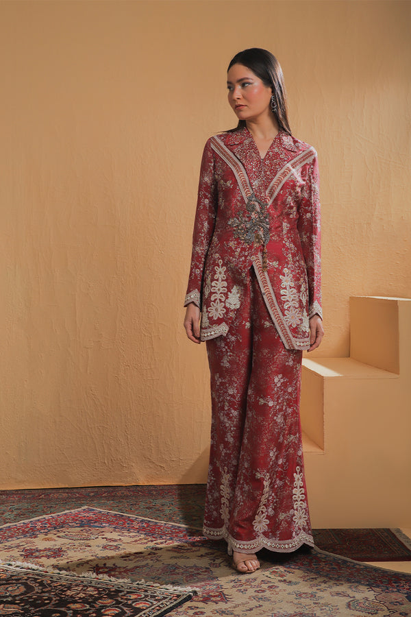 Shamaeel Ansari | Majestic Legacy | Ruby Royal Heritage by Shamaeel Ansari - Designer Dress  - Type : Ladies Clothes - Available at Libayah - 100% Original 