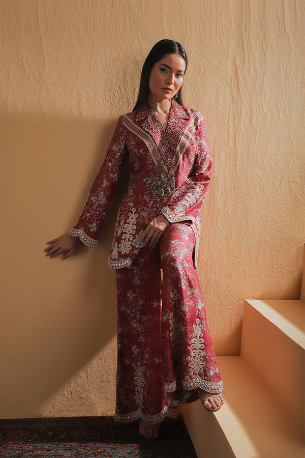 Shamaeel Ansari | Majestic Legacy | Ruby Royal Heritage by Shamaeel Ansari - Designer Dress  - Type : Ladies Clothes - Available at Libayah - 100% Original 