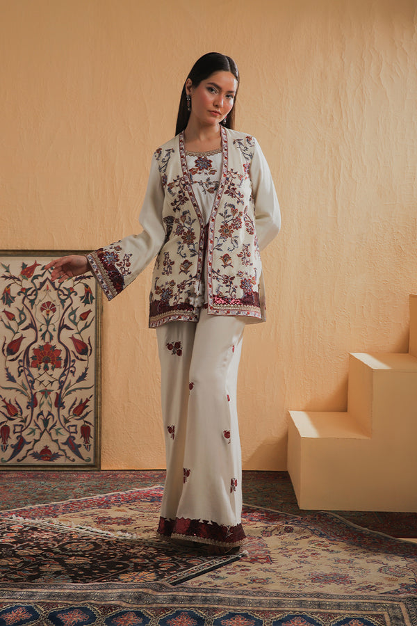 Shamaeel Ansari | Majestic Legacy | Ivory Blossom by Shamaeel Ansari - Designer Dress  - Type : Ladies Clothes - Available at Libayah - 100% Original 