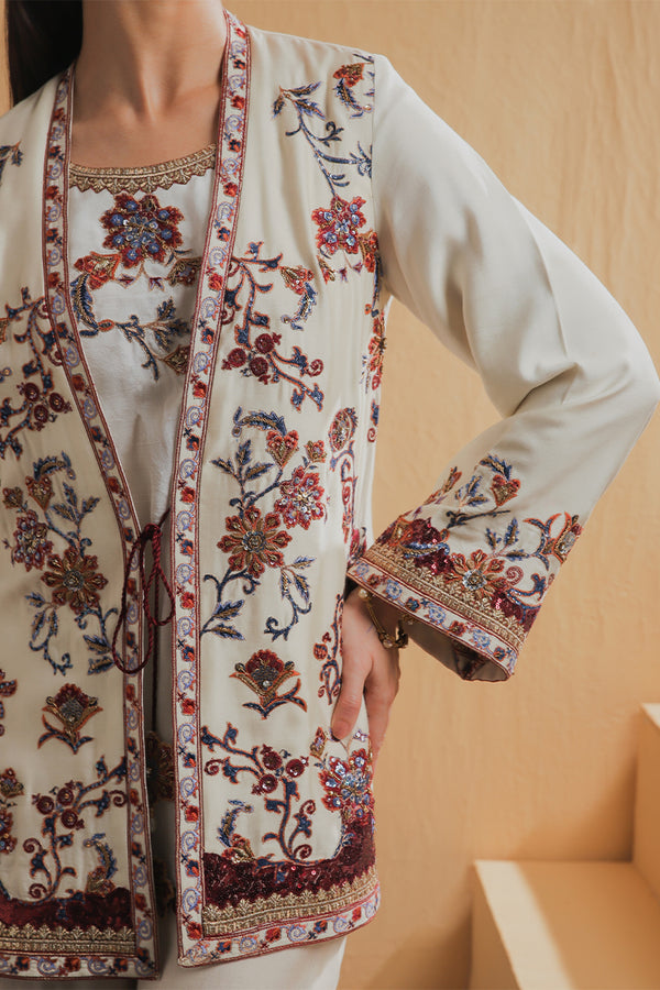 Shamaeel Ansari | Majestic Legacy | Ivory Blossom by Shamaeel Ansari - Designer Dress  - Type : Ladies Clothes - Available at Libayah - 100% Original 