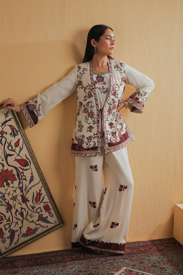 Shamaeel Ansari | Majestic Legacy | Ivory Blossom by Shamaeel Ansari - Designer Dress  - Type : Ladies Clothes - Available at Libayah - 100% Original 