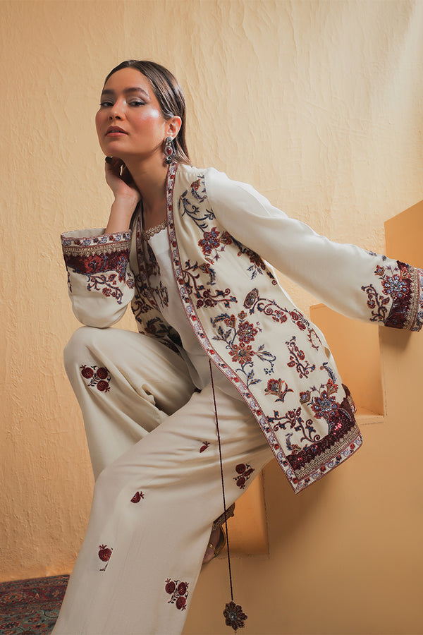Shamaeel Ansari | Majestic Legacy | Ivory Blossom by Shamaeel Ansari - Designer Dress  - Type : Ladies Clothes - Available at Libayah - 100% Original 